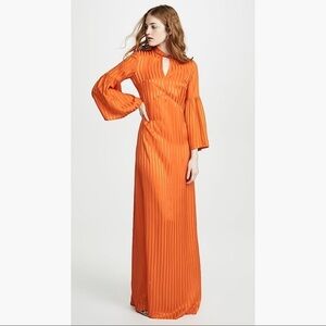 NWT Heartmade by Julie Fagerholt Silk Hylin Dress Orange